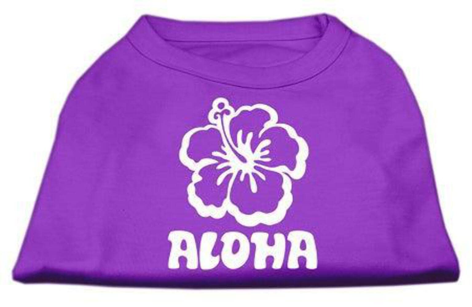 Mirage Aloha Flower Screen Print Shirt, X-Small, Purple