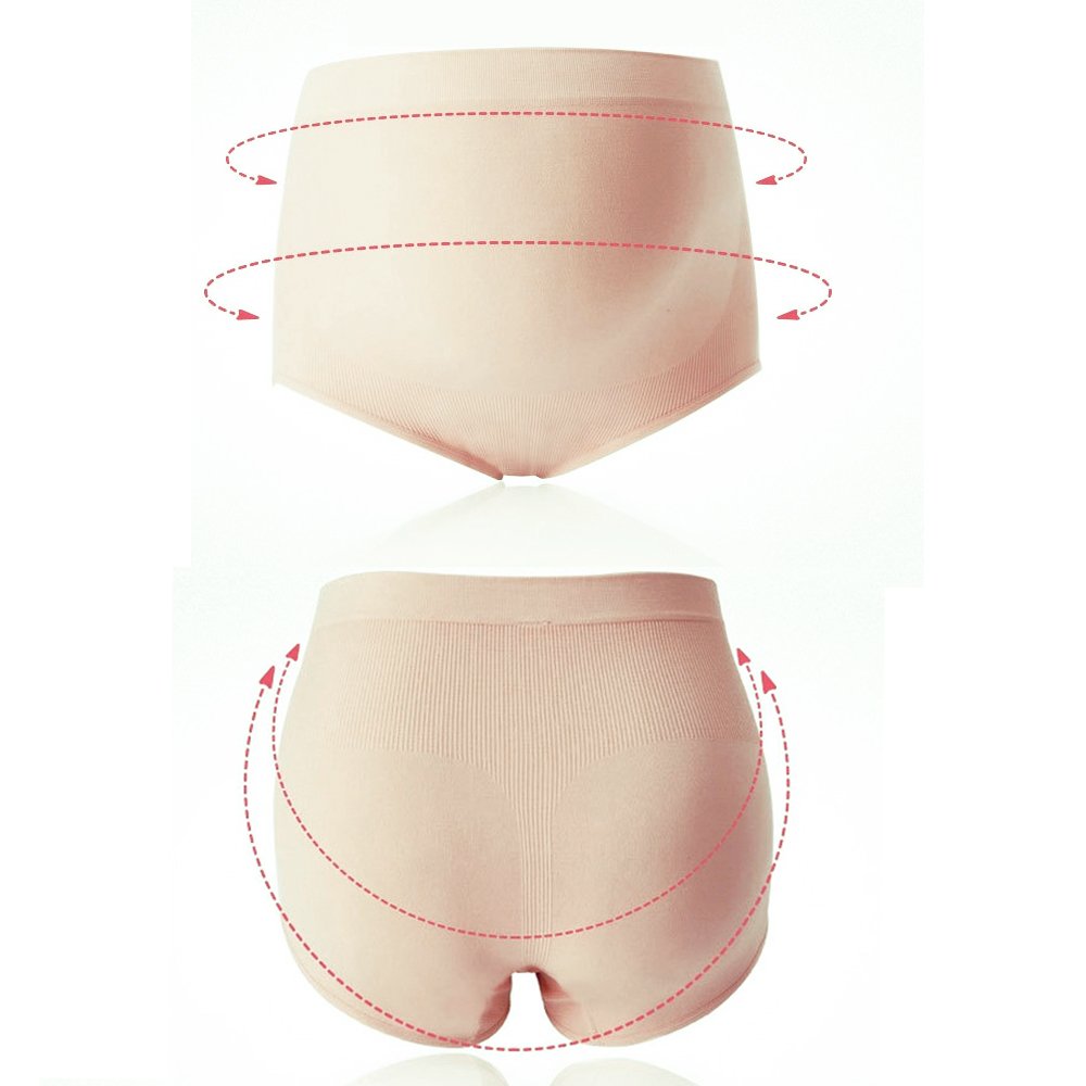 Picotee Women\'s Maternity Underwear Pregnancy Panties High Waist Full Coverage Over Bump Belly Support Briefs(1)