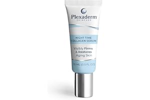 Plexaderm 15 mL Night Time Collagen Serum for Firmer, Fuller, more Youthful Looking Skin, Anti-Aging Collagen & Peptide Serum for Women & Men, Paraben-Free, Developed in the USA