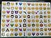Emoji Magnets Pack of 96 Assorted Magnet Set Removable Perfect For Home, Lockers, Calendar, Office
