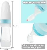 PandaEar 2 Pack Silicone Baby Food Dispensing Spoon 4 oz Blue view 2