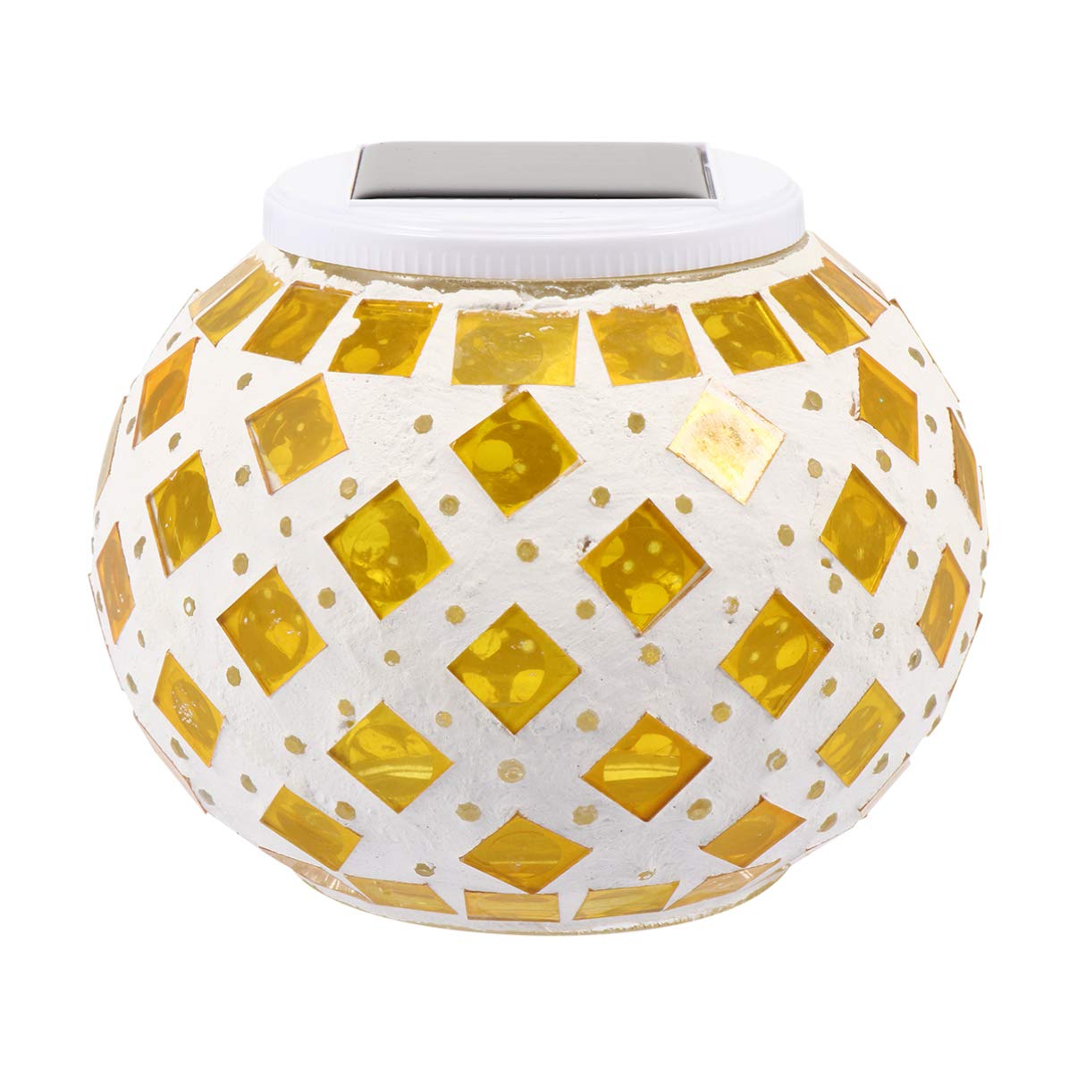 VOSAREA Glass Ball Garden Lights Solar Night Lights Waterproof Solar Table Desk Lights Lamp for Indoor or Outdoor Decorations