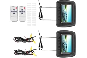 HONGXINHAO 2pcs Car Headrest Monitors 7 Inch Wireless Control Adjustable LCD Video Display Screen for Rear Seating Entertainm