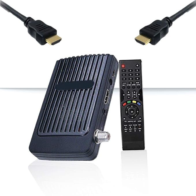 Mini Sat HD Receiver Digitaler - (HDTV, DVB-S/S2, Full HD 1080P) [HDMI, 2X USB 2.0, Vorprogrammiert für Astra Hotbird Türksat
