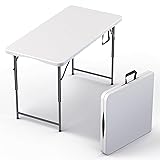 4 Feet Foldable Table Adjustable Height with Built