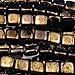 Fuchyola CzechMate 6mm Square Glass Czech Two Hole Tile Bead - Black/Bronze Picasso