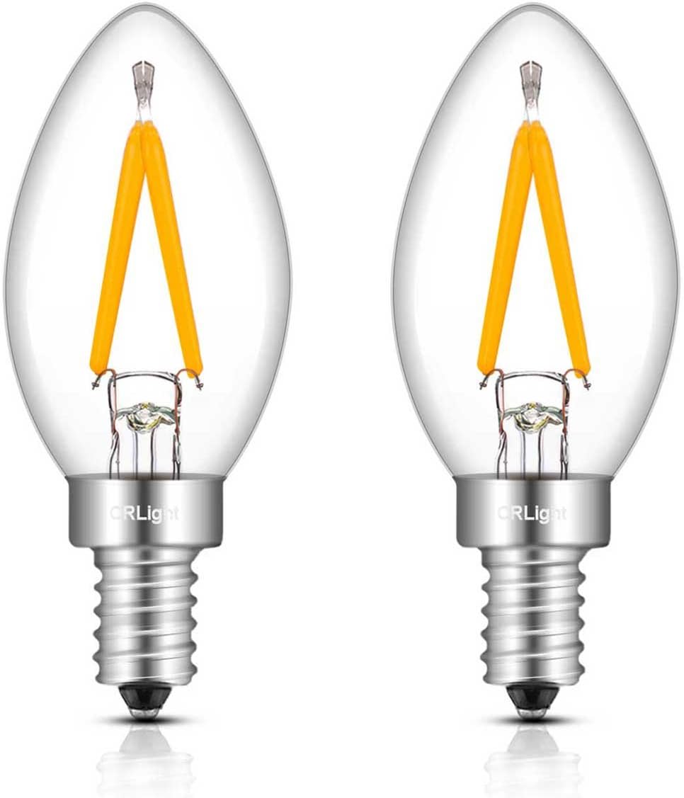 CRLight C7 1W LED Night Light Bulbs 15W Equivalent 150LM Warm White