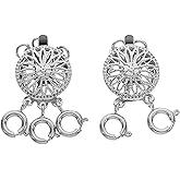 Milisten Necklace Layering Clasps Multi-Strand Necklace Separator Buckle Connector 0.90X0.47In Lightweight Jewelry Spacer for DIY Bracelets and Necklaces to Prevent Tangling