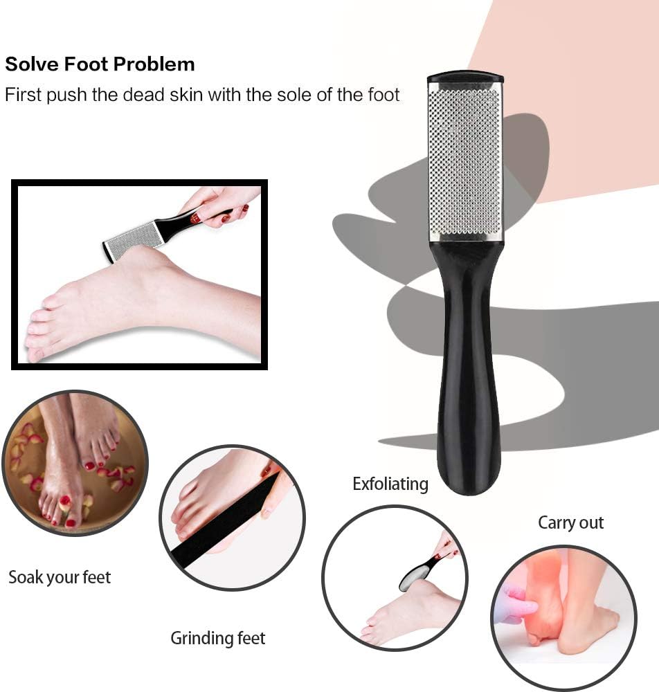 Pedicure Kit Set, Foot Scrubber Pedicure Tools Set, Stainless Steel