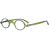 Eyekepper Oval Round Reading Glasses Women Men Small Vintage Reader Eyeglasses Mini with Spring Hinges