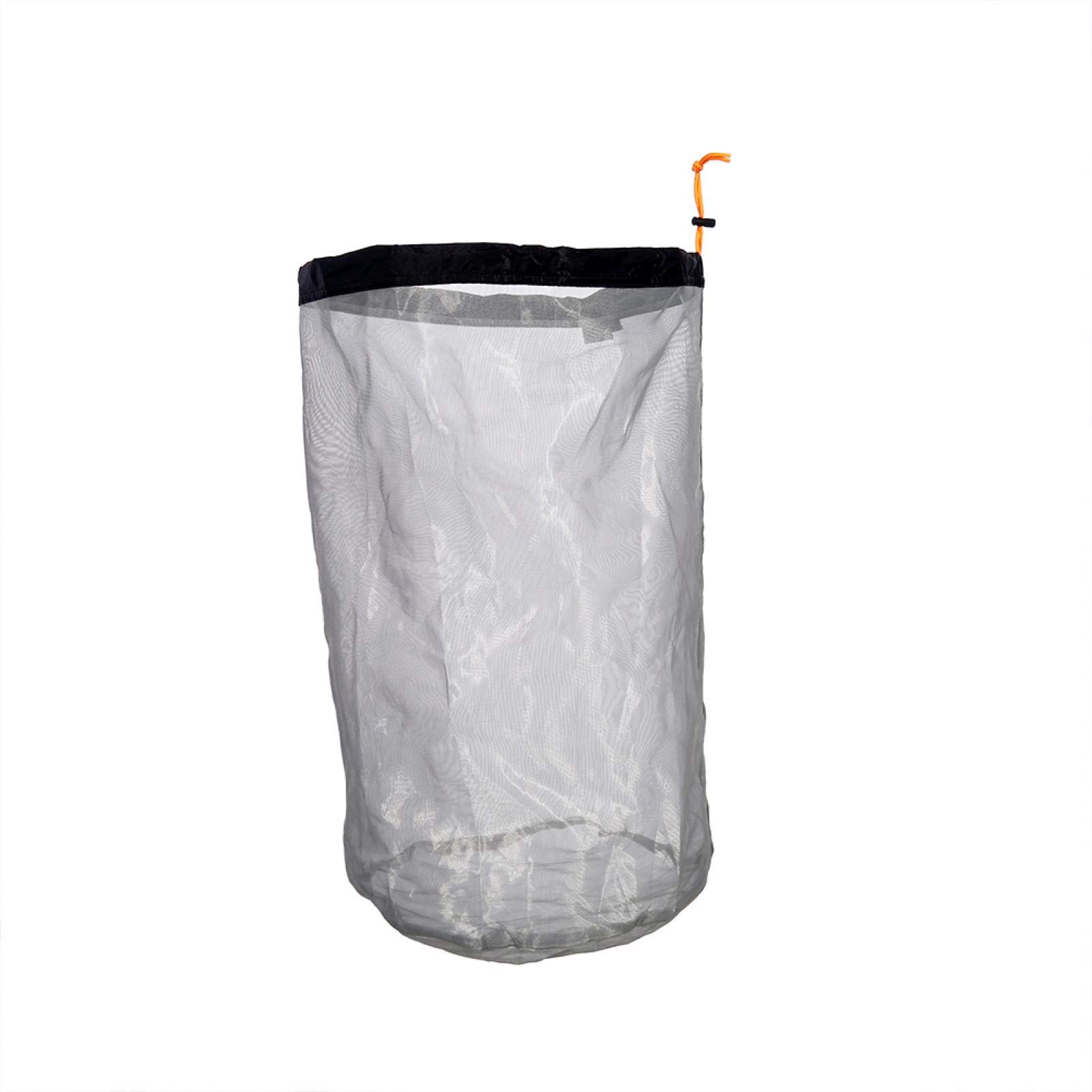 Demeras Camping Mesh Bag Reusable Ultralight Mesh Drawstring Sack for Outdoor Activities Hiking Travelling Storage Bag(XXL Black)