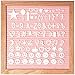 Pink Letter Board With Letters 10x10 Oak Frame, Pink Message Board With Letters Set, Felt Letter Board Pink with 374 Precut Letters and Symbols, Pink Felt Letterboard For School Or Baby Announcement