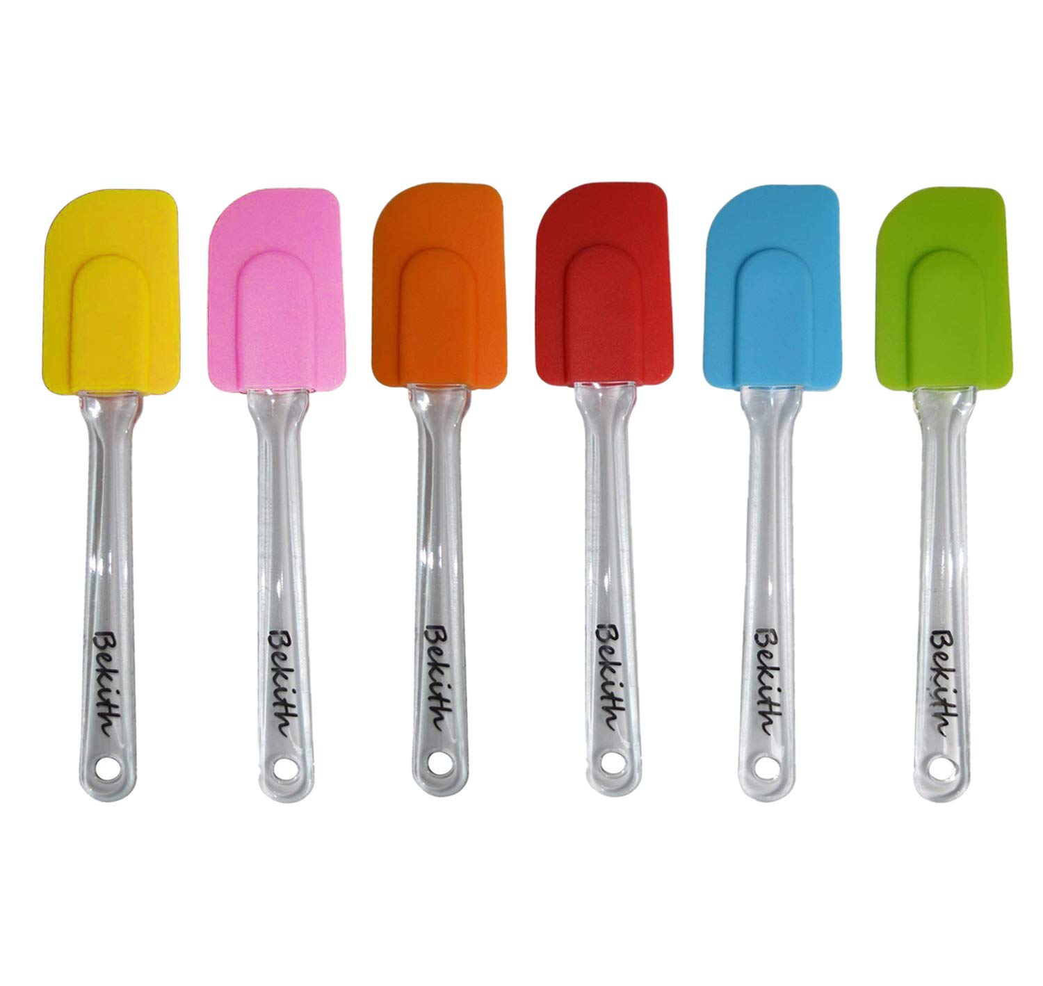 Tebery Silicone Spatulas 10 Inch (Set of 6) Durable, Attractive