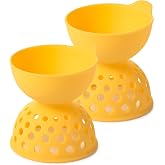 OXO Good Grips 2 Piece Silicone Egg Poaching Set | Poacher Cups Contains Egg While Cooking, Ideal for for Breakfast &amp; Brunch ,Cups Invert For Easy Stoarge, Dishwasher Safe