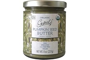 GOPAL'S Gopal’s Sprouted Organic Raw Pumpkin Seed Butter, USDA Organic and Gluten-Free, Creamy and Salted - 8 Ounces | Keto, and Paleo-Friendly