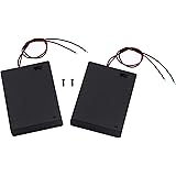 LAMPVPATH (Pack of 2) 4 AA Battery Holder with Switch, 6V Battery Holder with Switch, 4X 1.5V AA Battery Holder with Leads an