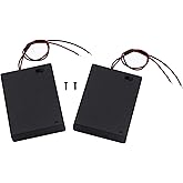 LampVPath (Pack of 2 4 AA 6V Battery Holder with Switch, 4X 1.5V AA Battery Holder with Leads and Switch