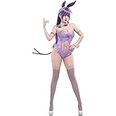 Mobbunny Anime Derivative Cosplay Costume for Women Purple PU Leather Bodysuit Sexy Lingerie Bodycon with Headband