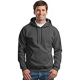 Gildan Men's Heavy Blend Drawcord Hooded Sweatshirt, Safety Pink