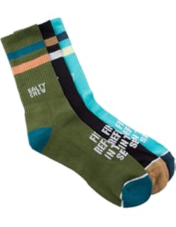 Salty Crew 3 Pack Tailed Crew Socks Assorted At Amazon Men S