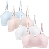 Nubofy Girls Training Bra Teen Bras Everyday Big Kids Padded Bra 8-10 10-12 12-14 14-16