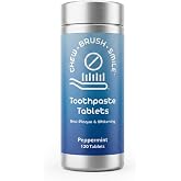 WELdental Chew Brush Smile Toothpaste Tablets 120 Count, Peppermint