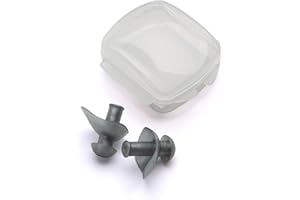 Speedo Adult Ergo Swimming EarPlugs in Resuable Case - Smoke, One Size