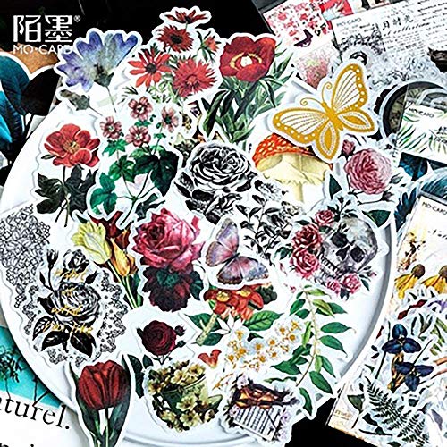 60pcs Laptop Stickers Scrapbook Stickers, Doraking DIY Decorative Green Plants Set Stickers for Laptop,Envelop,Scrapbook,Notebook,Luggage, Glasses(Plants Map) - Thumbnail 3