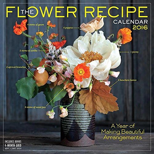 The Flower Recipe 2016 Wall Calendar