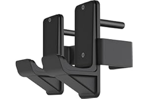 Kipika J-Hooks for Power Rack - Heavy Duty Steel Hooks with Rubber Pads - Fits 2"x2" Square Tube with 1/2" Hole - Set of 2