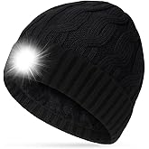 HIGHEVER LED Beanie Hat with Light: Christmas Stocking Stuffers for Men Adult Cool Gifts for Teen Boys Men Dad Winter Gifts