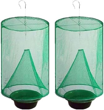 Amazon Madaoo 折りたたみ式キャッチケージフライトラップ蚊取り器 ハエ取り器 虫取り器 蚊取り器 吸引式捕虫器 殺虫器 ハエトラップ ネット 薬剤不要 蚊よけ 蚊除け 蚊取り 殺虫 虫除け ハエ退治 蚊退治 誘引式 無毒化学物質 薬剤不要 誘引捕獲器 再利用可能 使い