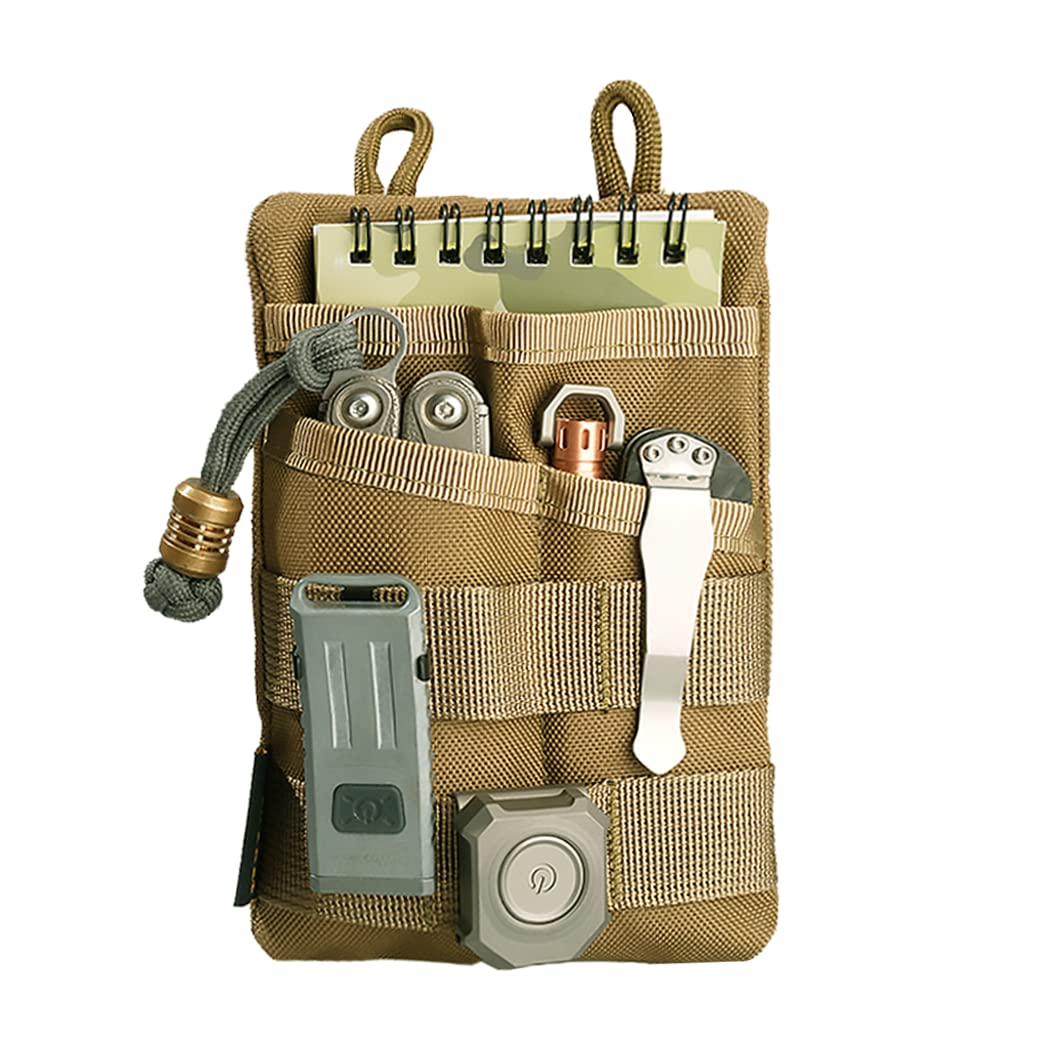 VIPERADE VE3 EDC Tool Pocket Organizer, Small EDC Pocket Organizer Pouch for Men,Small Multitool Nylon Tool Pouch for Mini Flashlight Multitool - Khaki — image 1