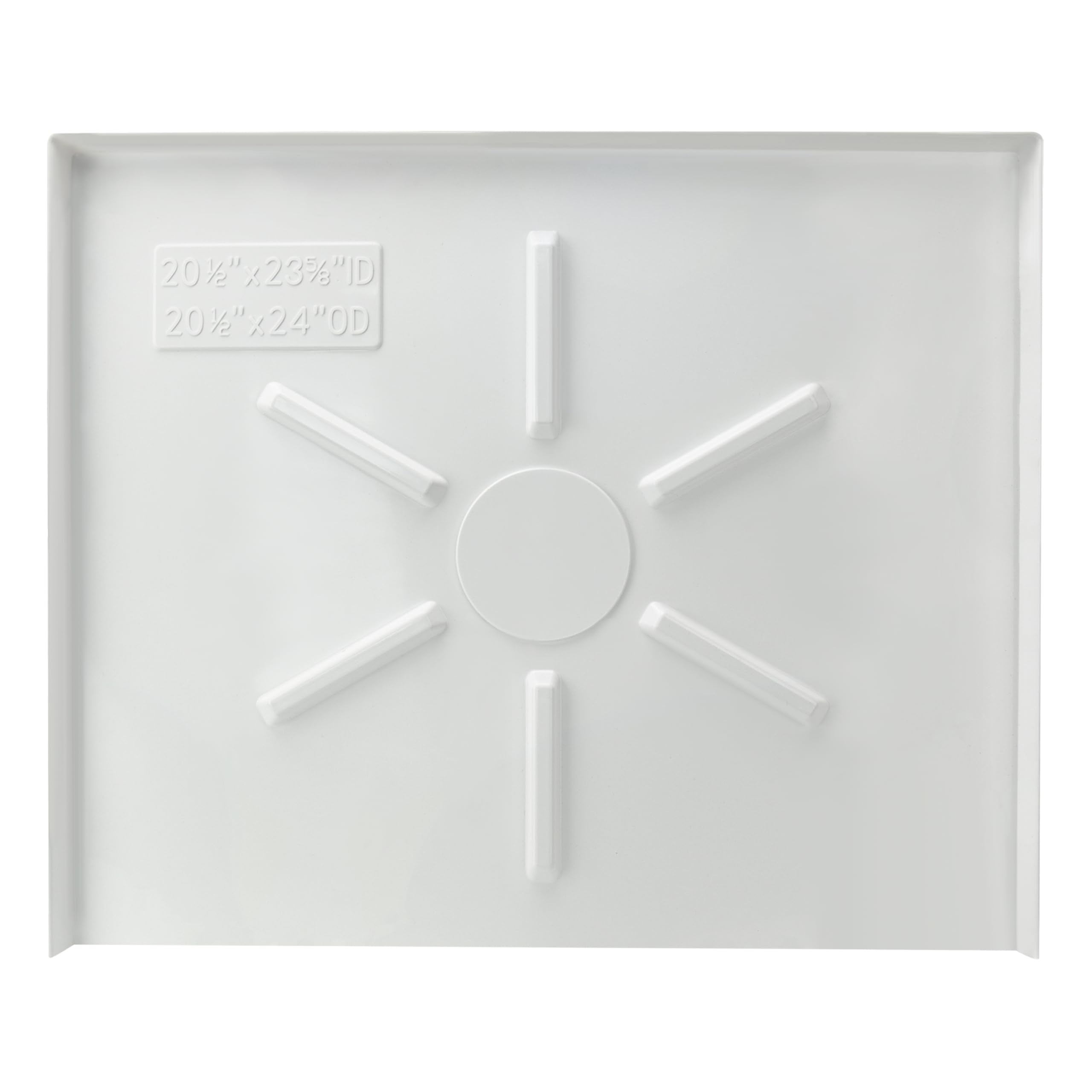 Photo 1 of **PRODUCT NOT REVIEWED**
**UNTESTED** Dishwasher Drain Pan-Protect Floor and Cabinets, Walls, with Front Opening Size 24X20X1/2in, Crafted from Durable Quality Plastic Material. Warp-Resistant & Even Thickness (White)