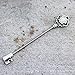 316L Stainless Steel Victorian Heart Key Industrial WildKlass Barbell with Synthetic Opal