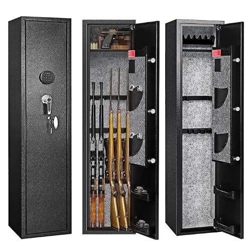 Greenvelly Large Rifle Safe 4-10 Gun Safes For Home Rifle and Pistols ...