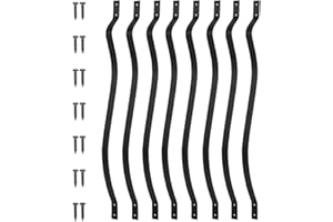 Sidasu 51-Pack 32.25 Inch Metal Balusters, Staircase Spindles With Screws, Wavy Iron Railing for Outdoor Stair Deck Porch