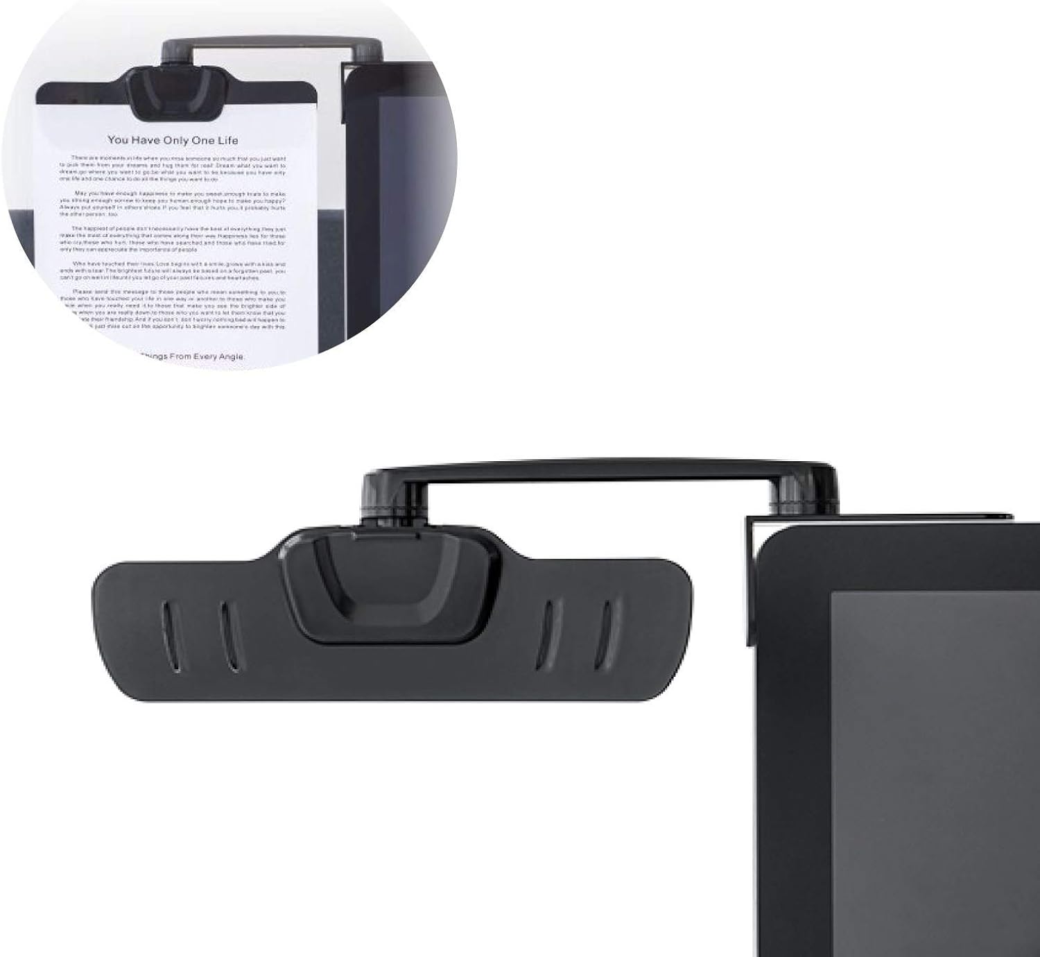 Allcam Over Monitor Paper Clip Document Holder Arm Ergonomic Document