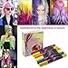 Philonext 12 Color Temporary Hair Chalk Gift Set for Kids Colorful Temporary Non-Toxic Portable Hair Coloring Chalk Pens Christmas Birthday Gifts Present for Girls (12 Color)