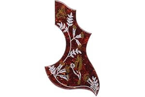 XIYANGJUAN Acoustic Guitar Hummingbird Pickguard Thickened 2mm Self Adhensive for Acoustic Professional Guitar Replacement Parts ，Tortoise