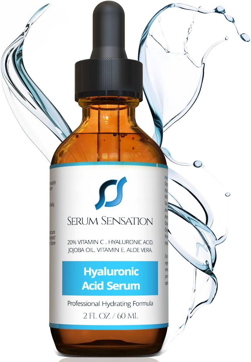 Serum Sensation Hyaluronic Acid Serum 2 fl oz, Anti Aging, Anti Wrinkle, Intense Moisture, Hydration