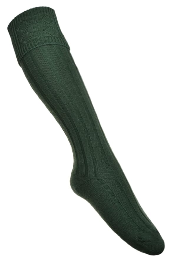 WB Socks Men's Lovat Green Kilt Hose Amazon.co.uk Clothing