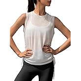 SOFIA'S CHOICE Women Hoodies Sleeveless Tank Tops Summer Workout Gym Running Athletic Shirts