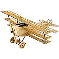 3D Wooden Puzzles DIY Fokker DR1 Triplane Model Aircraft Kit, Laser Cut Balsa Wood Model Airplane Kits to Build for Adults, WW1 Wooden Models Airplane Jigsaw Puzzles for Home Decoration Birthday Gift