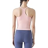 sphinx cat Womens Ribbed Workout Crop Tops with Built in Bra Yoga Racerback Tank Top Slim Fit