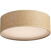 Maxim Lighting Prime 3-Light LED Flush Mount | Gold Finish | 3000K Warm White | 2100 Lumens | Fabric Shade with Twist-Lock Ac