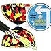 Mr B Harlequin Diabolo, Metal Diablo Sticks & Diabolo Directions Instructional DVD! (Black, Yellow & Red)