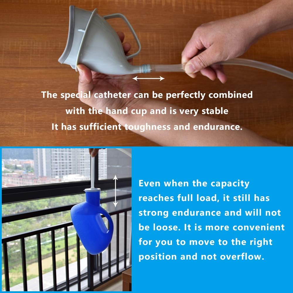 Men’s Urinal with Handheld Portable Urine Cup 2000 ml Large Capacity