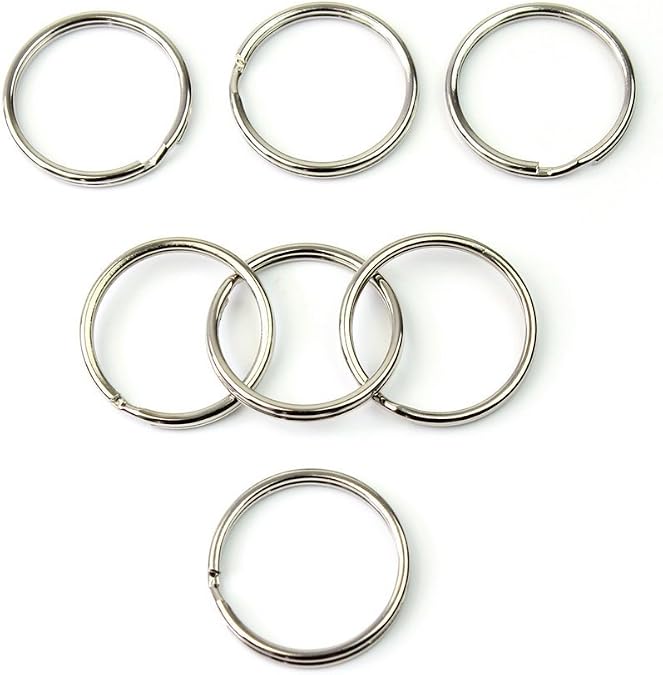 Lot De 10 Anneaux Porte-clés Argentés - Diamètre 25 Mm - Pour Création Bijoux, étiquettes, Décoration