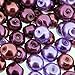 Beads Direct USA's Small Round Glass Pearls 6mm Beads Mix, 200pcs - Purple Passion Mix (mix of purples)